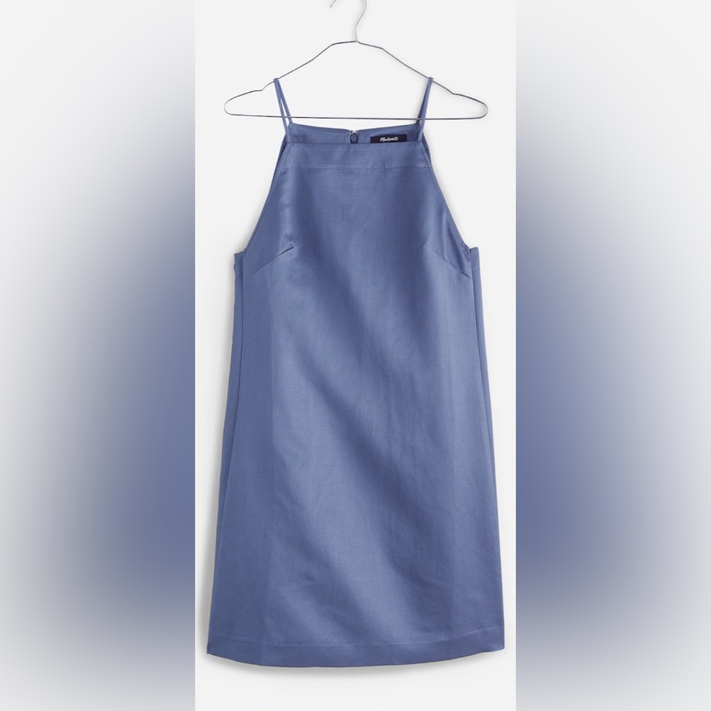 Madewell Shimmering Blue Mini Dress - Picture 4 of 7